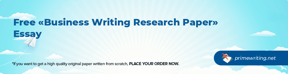 Business Writing Research Paper